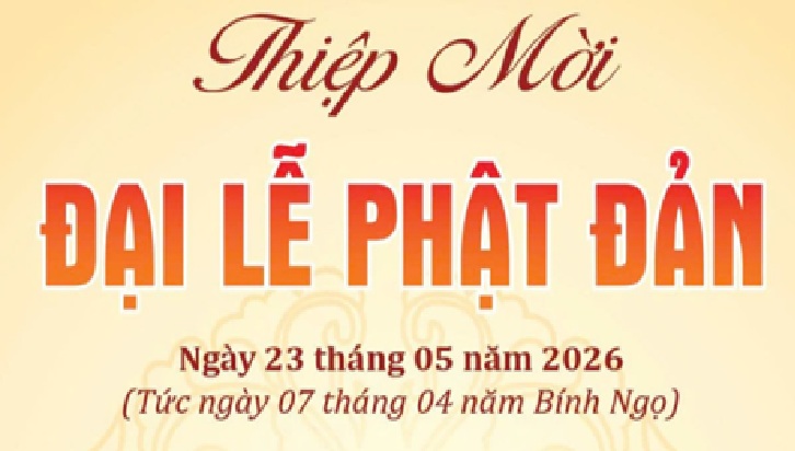 Mời Tham dự Đại Lễ Phật Đản PL.2570 - DL.2026
